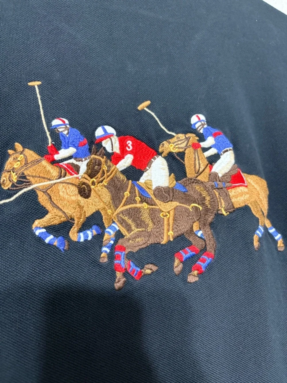 Polo Ralph Lauren International Challenge Cup 3 Pony Embroidered Polo Shirt 3XLT